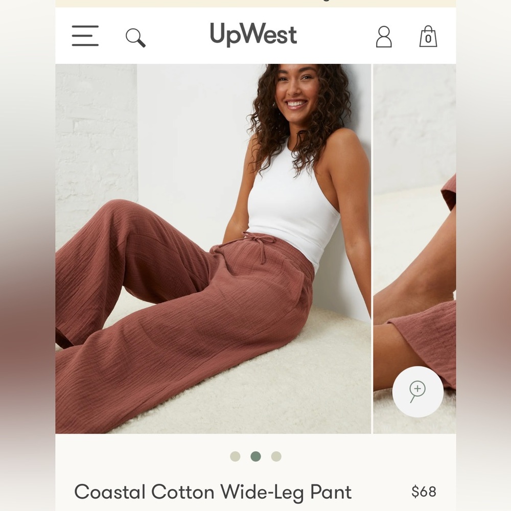 UpWest Coastal Cotton Wide-Leg Pant